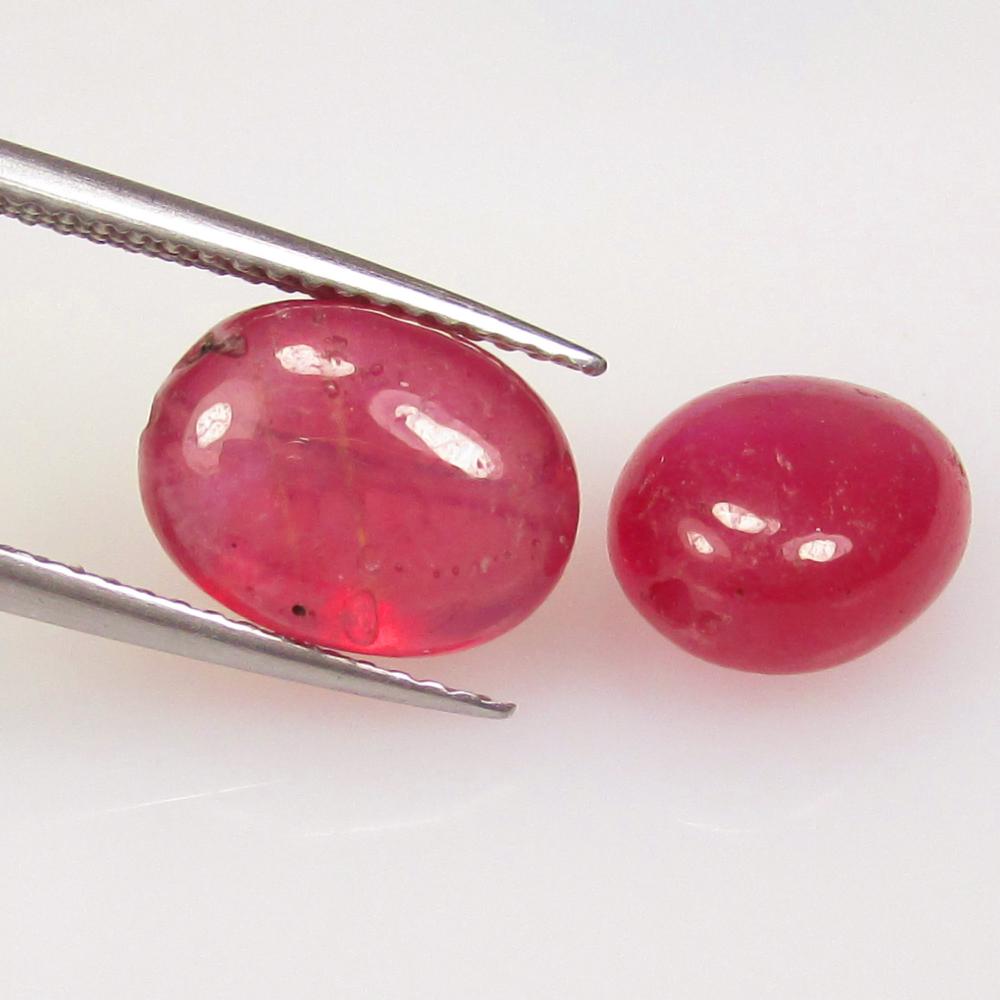 10.71 Ctw Natural Red Ruby Dumble Beads (1 of 2)