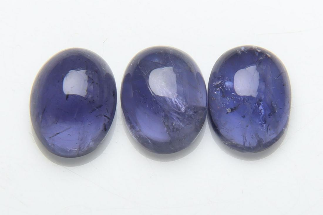 Beautiful " Natural Iolite Violet " 2.86 Cts Natural Iolite Set (1 of 2)