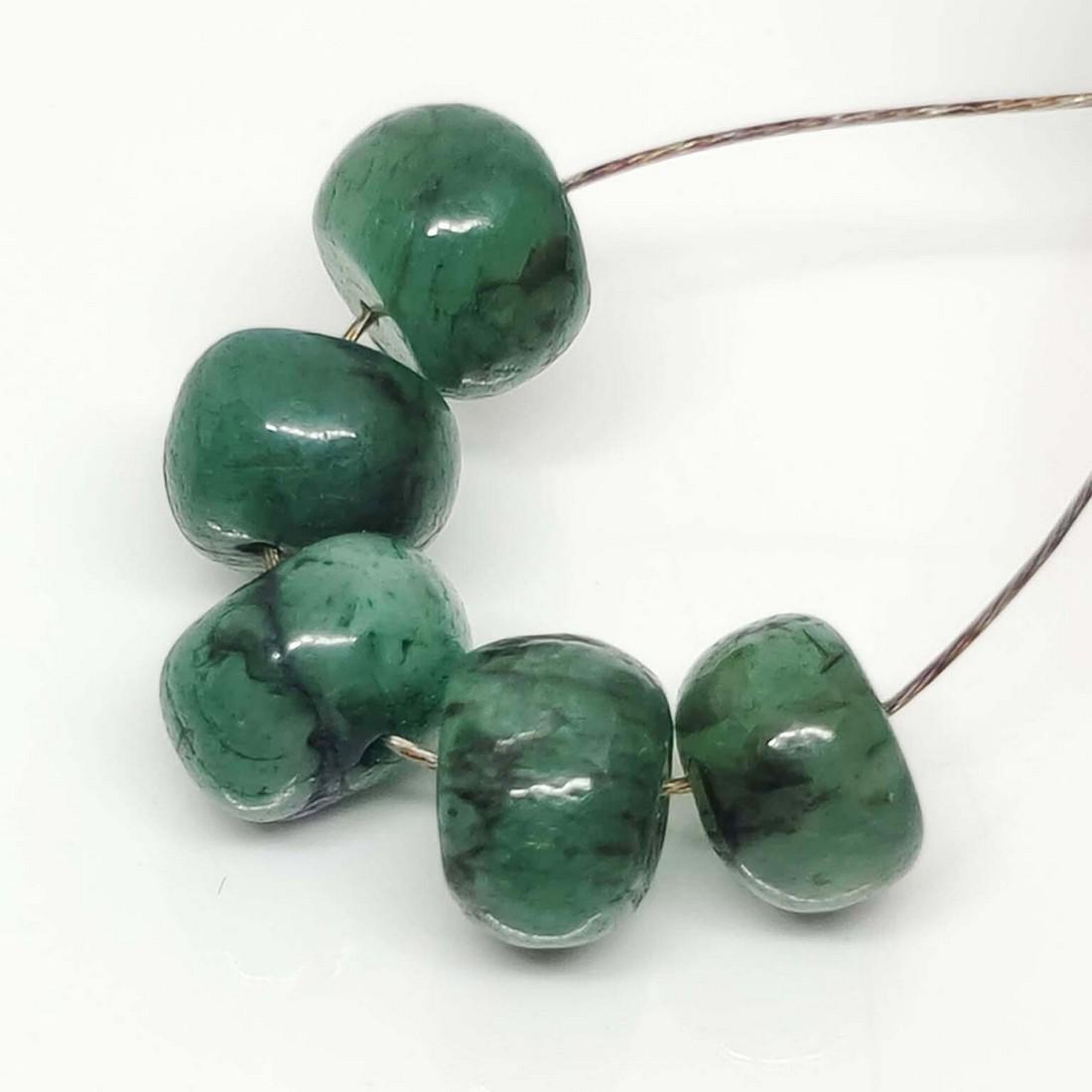 3.10 Ct Natural Emerald Drilled Beads (1 of 1)