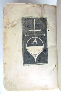 1492 INCUNABULA Summa angelica de casibus conscientiae antique INCUNABLE VELLUM: Angelus de Carletus de Clavasio. Summa angelica de casibus conscientiae. Venice, Giorgio Arrivabene; June 4, 1492 519 pp, with numerous initials in red. Limp vellum with manuscript title on the spine