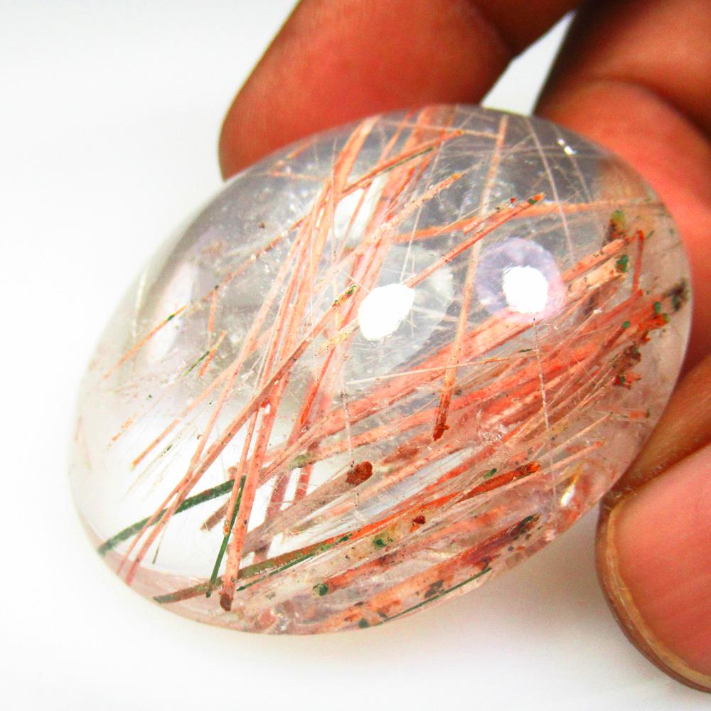 200.00 Ctw Natural Rutile Quartz Oval Cab (1 of 2)