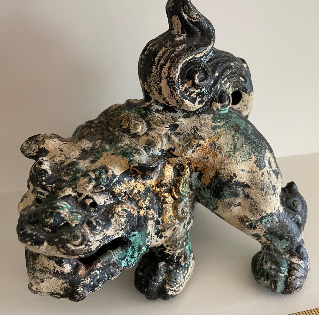 Pair of Bronze Chinese Lions (1 of 8)