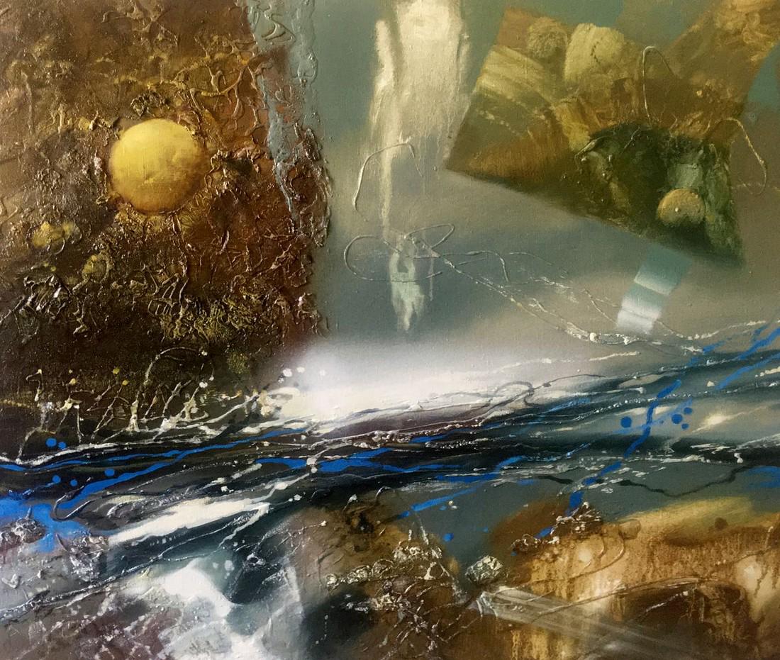 Abstract oil painting Waterfall Anatoly Borisovich Tarabanov (1 of 10)