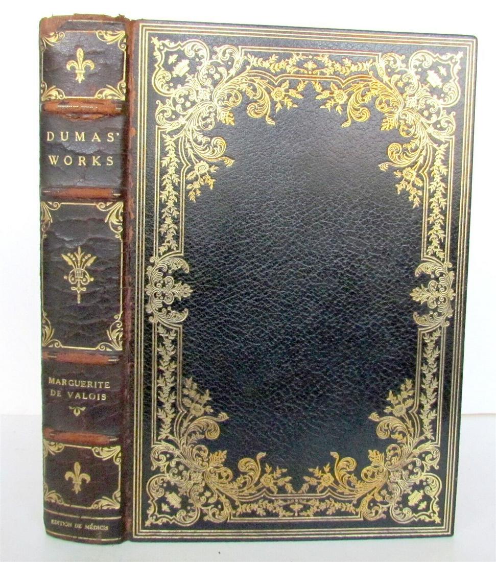 1900 FINE SIGNED GILT BINDING A. DUMAS MARGUERITE DE VALOIS antique PROVENANCE (1 of 9)