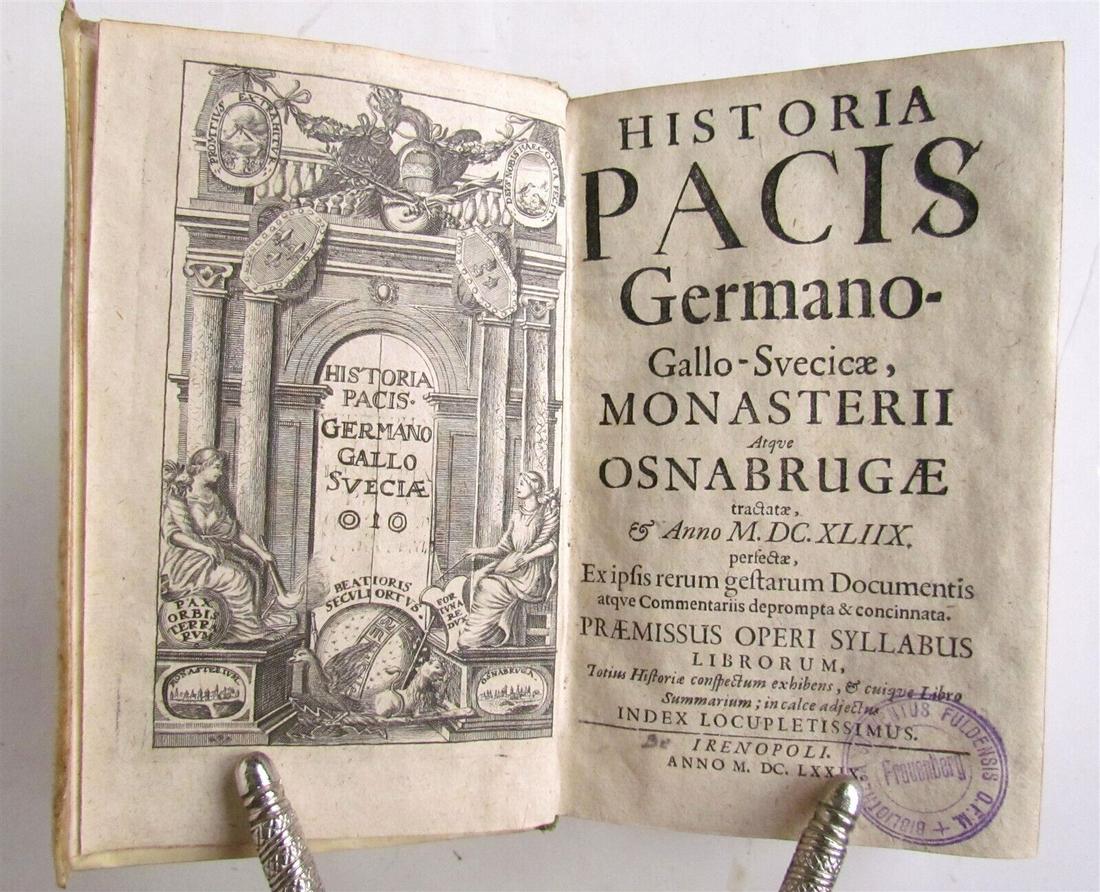 1679 PEACE of WESTFALIA 30 YEARS WAR HISTORY antique VELLUM BINDING rare (1 of 6)