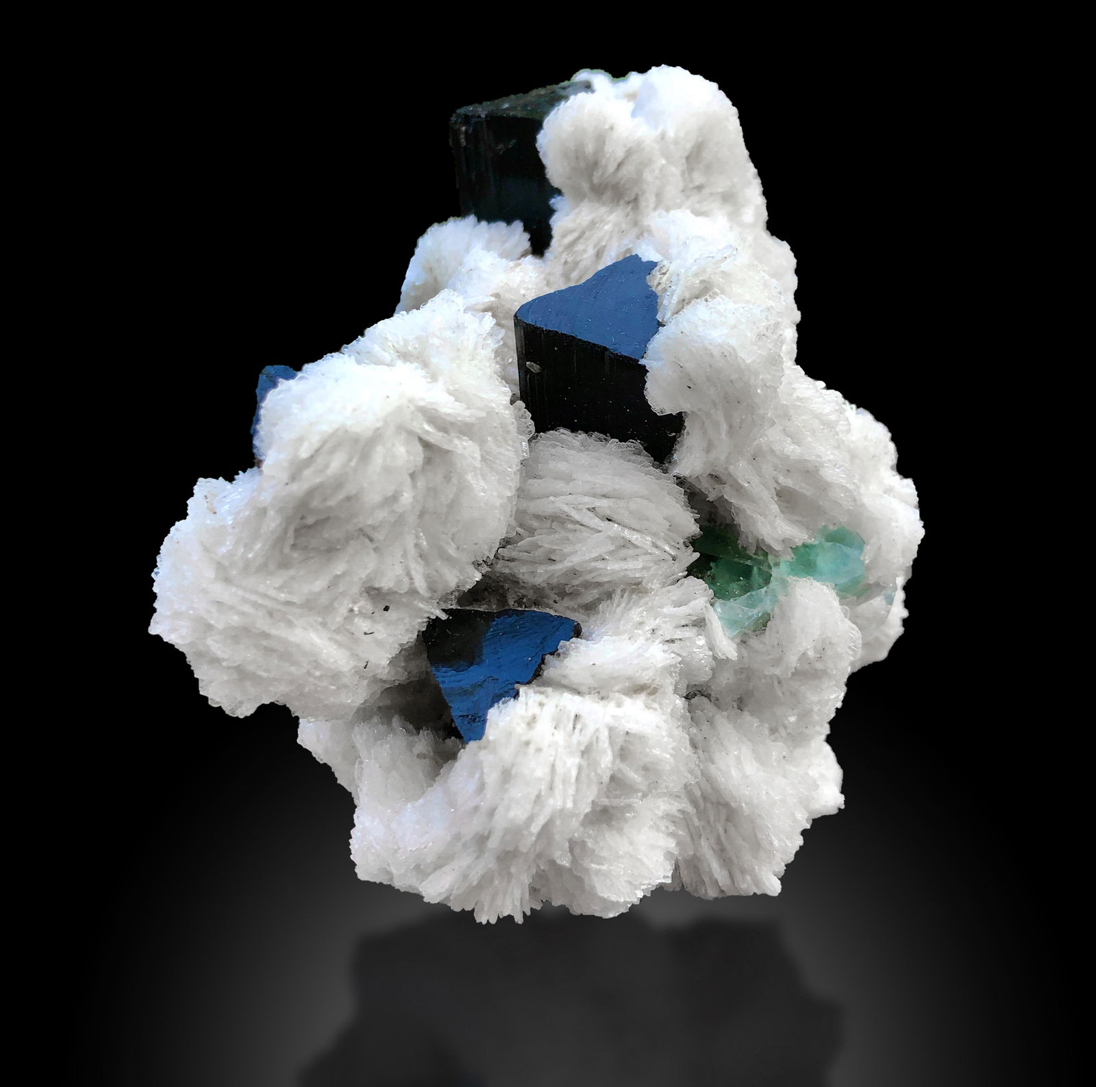 Mineral Alchemy: Black Tourmaline with Fluorite Formation - Balance and Transformation in Stone (1 of 4)