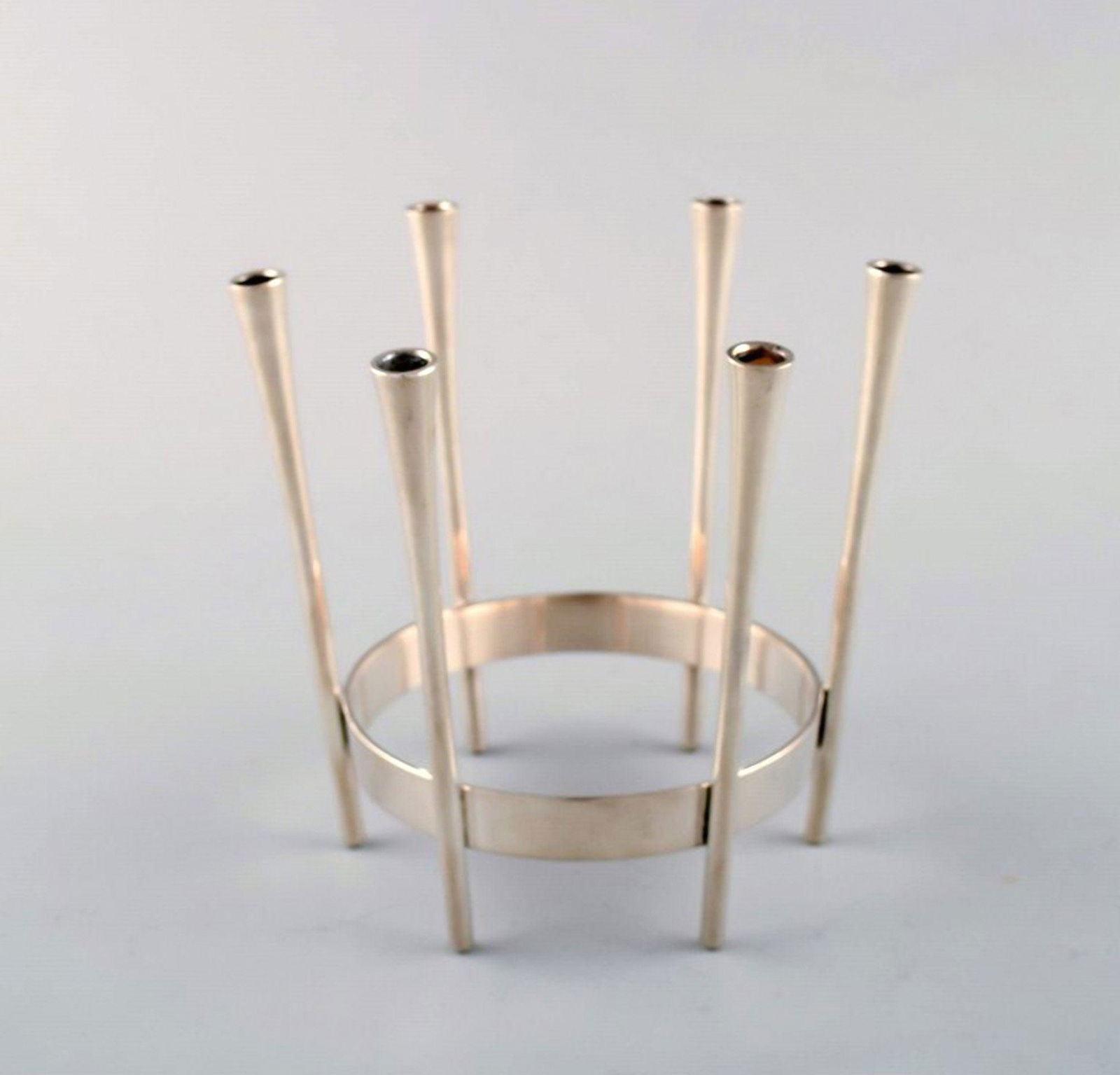 Swedish modernist candlestick for six lights by J.L. Hultman, Stockholm. Sweden. (1 of 6)