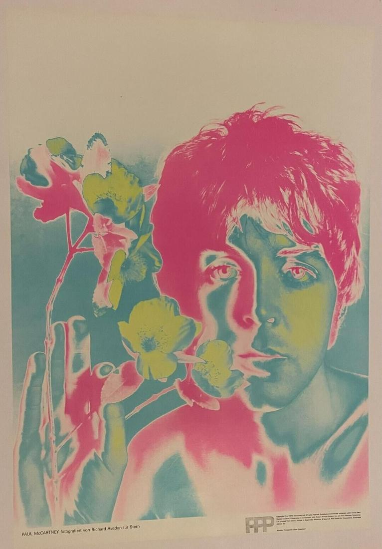 Original Vintage 1967 Richard Avedon Beatles Set of 4 Posters Linen Backed (1 of 15)