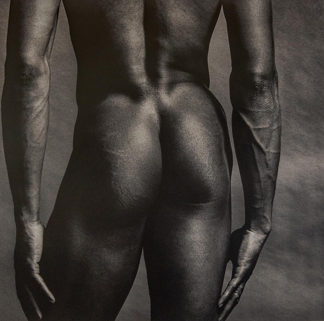 KEN HAAK - Male Nude, 1968: Artist: Ken Haak Title: Male Nude, 1968 Medium: Photo Litho, 1986, USA Dimensions: 9.5x9.3" Description: Heat Wax Mounted on 12x16" Conservation Board Artist Bio: Ken Haak (1923 - 1991) Celebrated fas