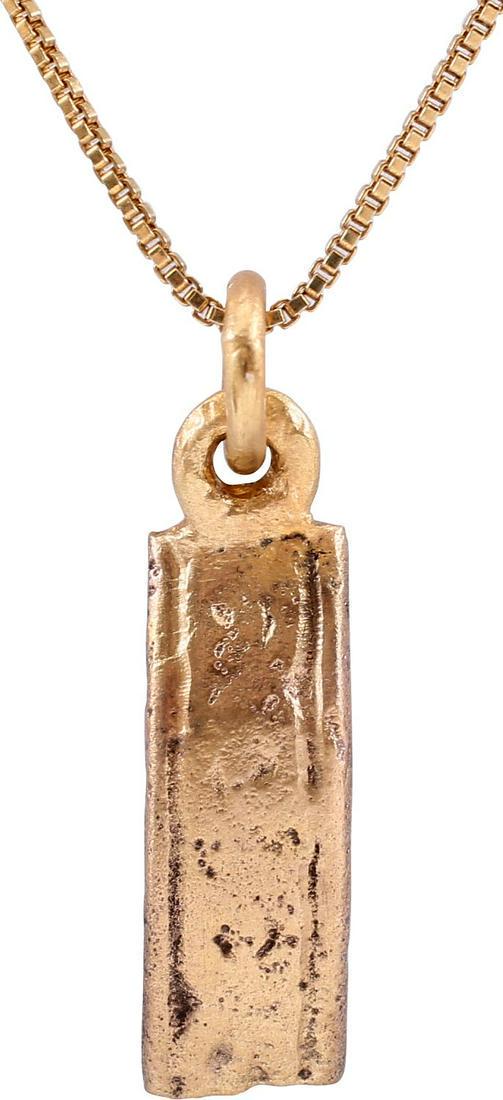 RARE VIKING WOMAN WARRIOR'S GOLD BRACELET PENDANT NECKLACE (1 of 4)