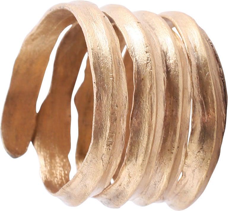 VIKING COIL RING, 9TH-10TH CENTURY, SIZE 11 1/4 (1 of 4)