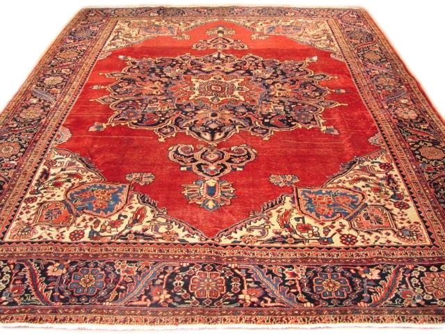 10' x 13' Red UNUSUAL Persian Heriz Rug 5901 (1 of 6)