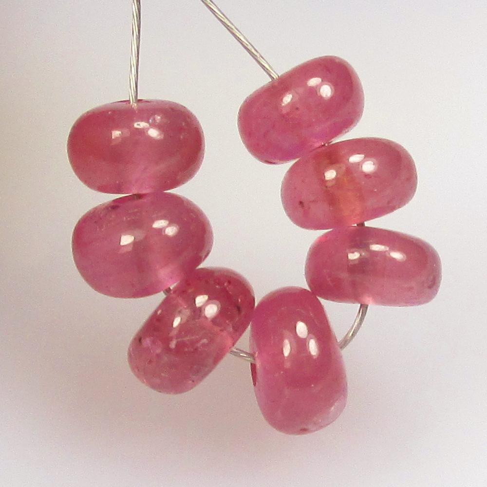 6.86 Ctw Natural 7 Mozambique Red Ruby Round Beads (1 of 2)