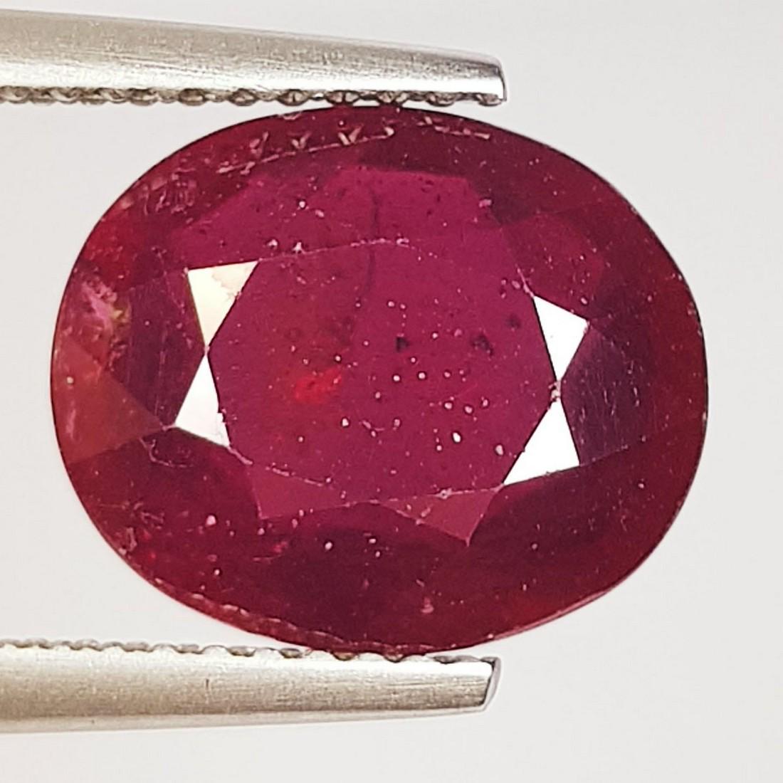 5.33 Ctz Top Quality Pinkish Red Natural Ruby (1 of 4)