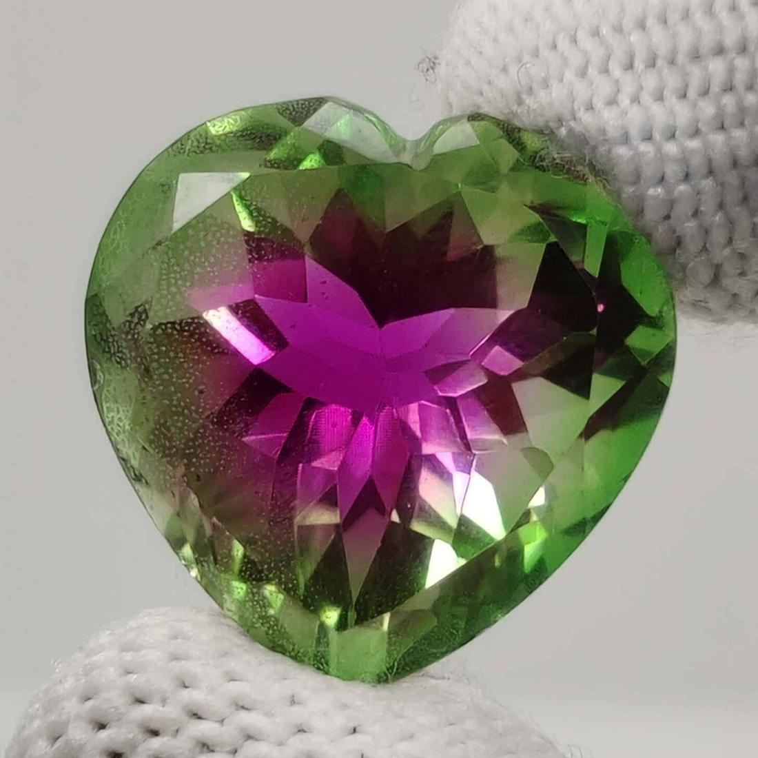 29.80 Ct "Beautiful" Watermelon Triplet Quartz Big Heart (1 of 3)