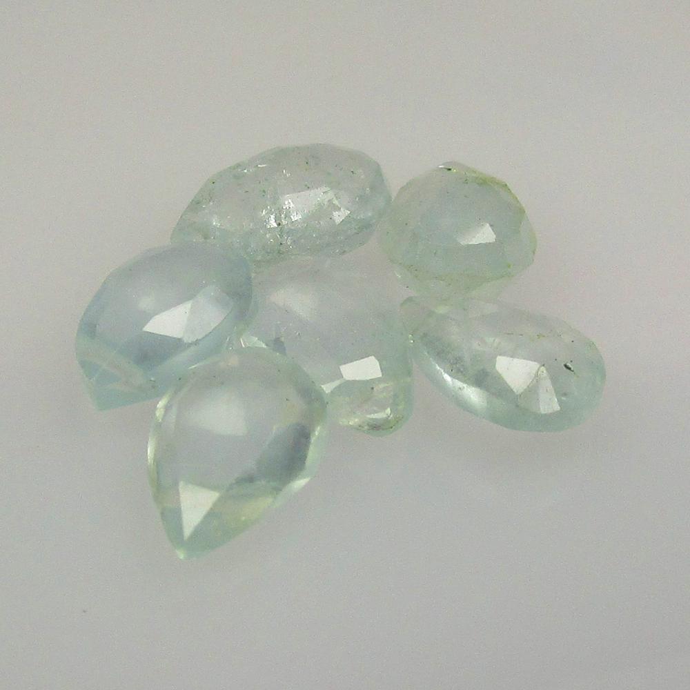 7.94 Ctw Natural 6 Drilled Aquamarine Round Beads: No Reserve! Title: 7.94 Ctw Natural 6 Drilled Aquamarine Round Beads Stone Clarity: Transparent Gemstones: Natural Aquamarine Beads Carat Weights: 7.94 Size/Dimensions: 8.00 x 6.30 - 9.20 x 6.00 mm / 