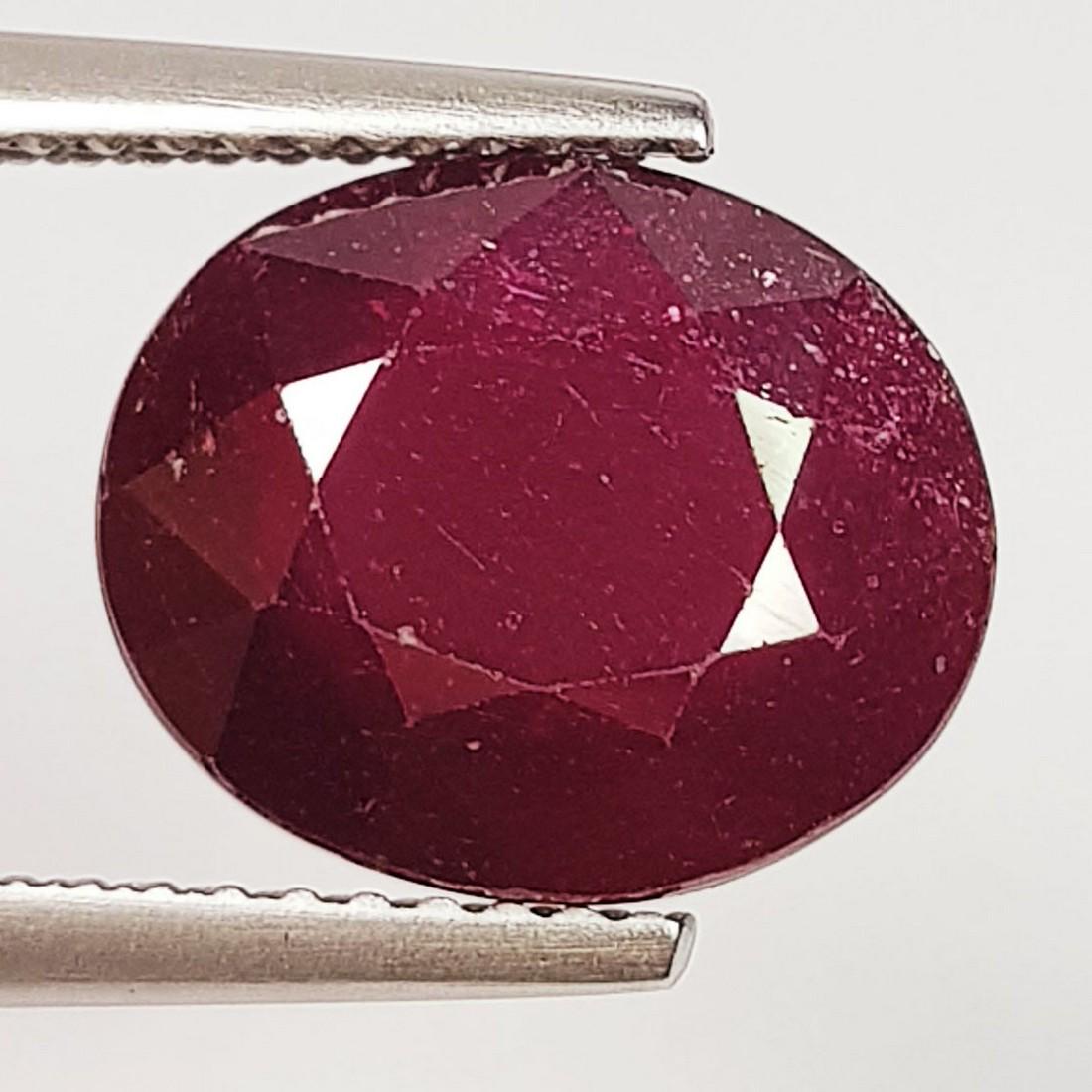 6.40 Ctz Top Quality Pinkish Red Natural Ruby (1 of 4)