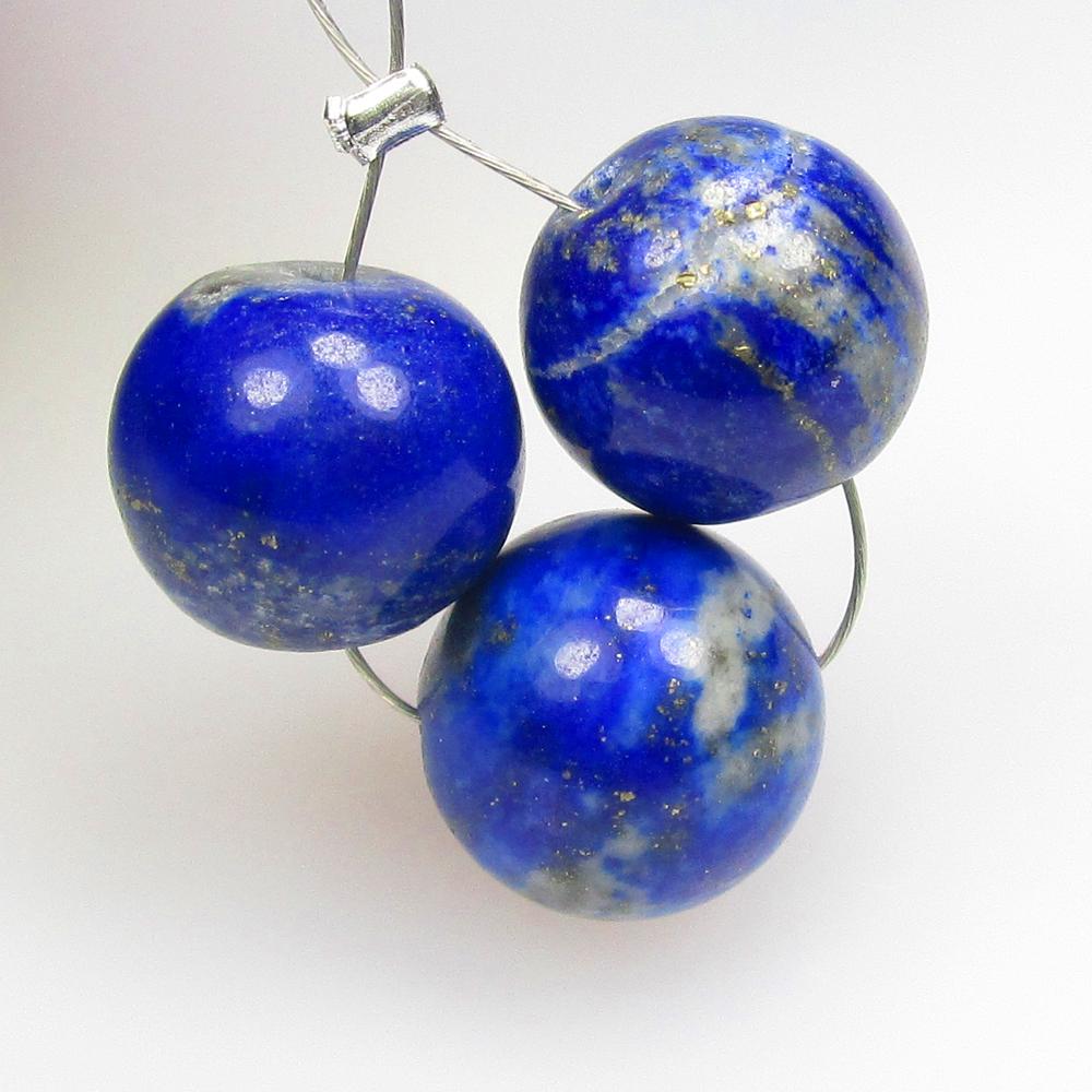 19.71 Ctw Natural 3 Lapis Lazuli Drilled Ball Beads: No Reserve! Title: 19.71 Ctw Natural 3 Lapis Lazuli Drilled Ball Beads Stone Clarity: Transparent Gemstones: Naturla Lapis Lazuli Beads Carat Weights: 19.71 Size/Dimensions: 9.60 - 9.70 mm / 3 Pc's Ad