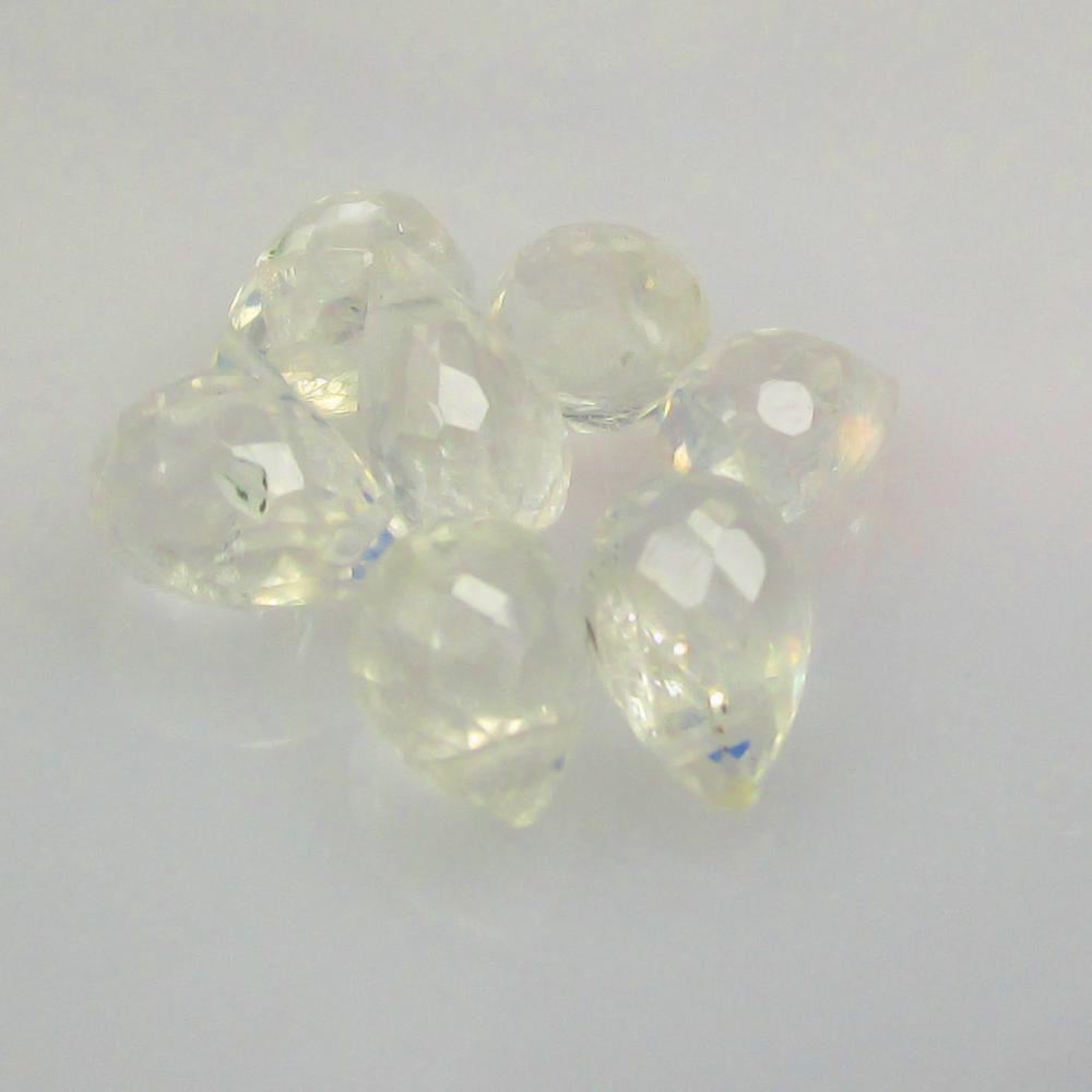 9.05 Ctw Natural 7 Blue Moonstone Pear Drop Beads: No Reserve! Title: 9.05 Ctw Natural 7 Blue Moonstone Pear Drop Beads Stone Clarity: Translucent Gemstones: Natural Moonstone Beads Carat Weights: 9.05 Size/Dimensions: 7.0x5.3 - 8.1x5.3 mm / 7 Pc's Ad
