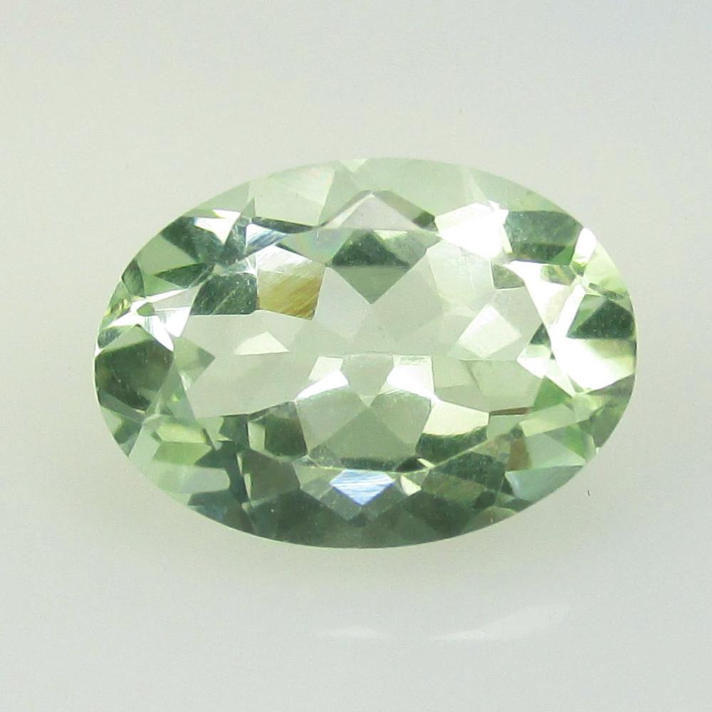 5.40 Ctw Natural Green Amethyst Oval Cut: No Reserve! Title: 5.40 Ctw Natural Green Amethyst Oval Cut Stone Clarity: VVS Gemstones: Natural Green Amethyst Carat Weights: 5.40 Size/Dimensions: 14.20 x 10.30 x 7.20 mm Additional Information: To