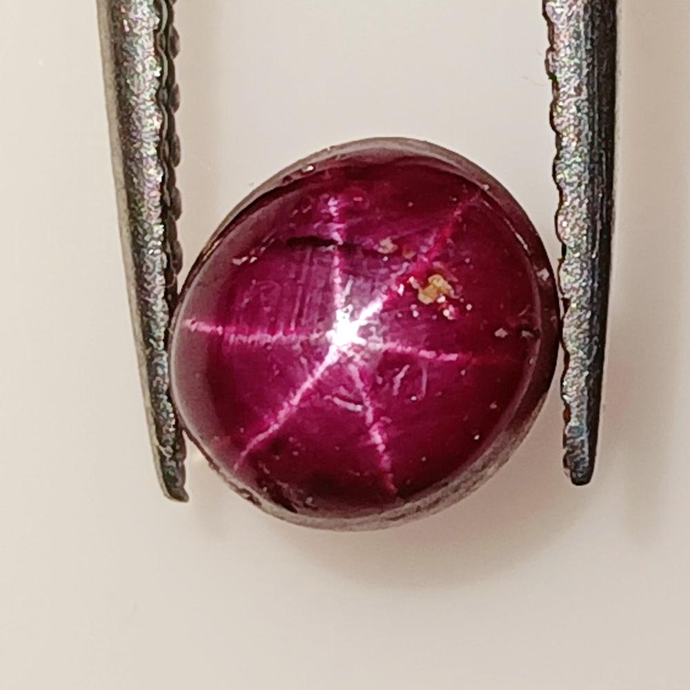 2.09 Ctw Natural Six Line Star Ruby Round Cabochon (1 of 2)