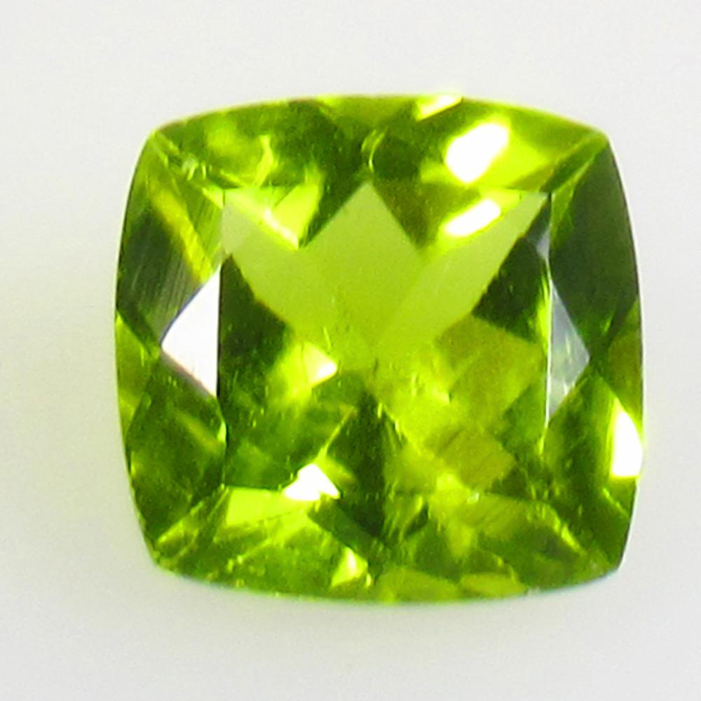2.22 Ctw Natural Pakistan Peridot Cushion Cut: No Reserve! Title: 2.22 Ctw Natural Pakistan Peridot Cushion Cut Stone Clarity: VVS Gemstones: Natural Peridot Carat Weights: 2.22 Size/Dimensions: 8.00 x 7.80 x 4.70 mm Additional Information: Top Cl