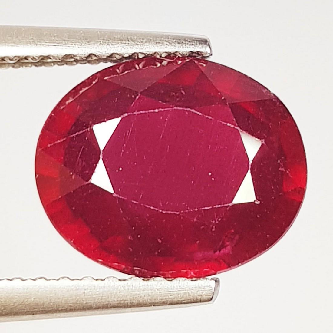 3.65 Ctz Top Quality Pinkish Red Natural Ruby (1 of 4)
