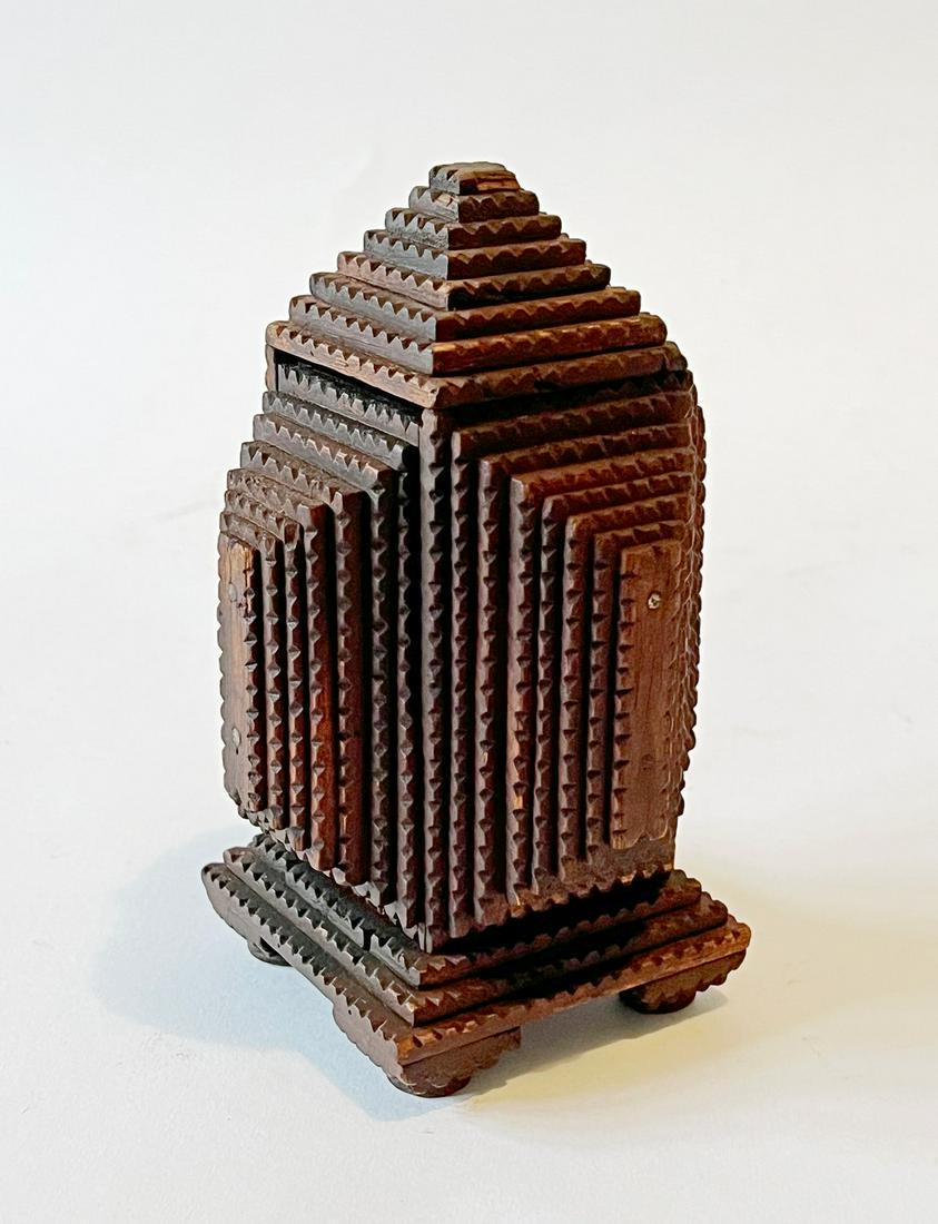 Tramp Art Bank on Layered Feet (1 of 4)