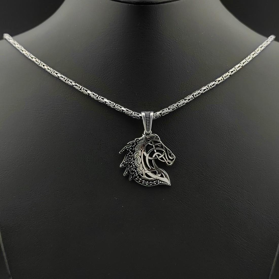 925 Silver Chain with Horse Pendant: 925 Silver Chain with Horse Pendant -Total Weight:22.3g Chain Size: 23.62 in(60cm). Pendant Size:0.98x1.33 in (25x34mm) (Bail included). With Gift Box Express Shipping.Carrier:DHL Express Combine Ship