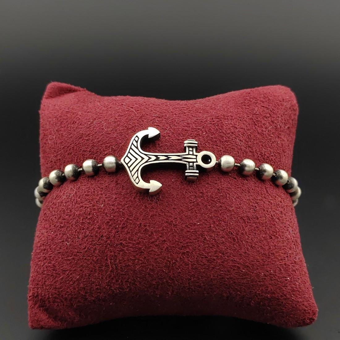 925 Sterling Silver Men's Bracelet,Italy (1 of 7)