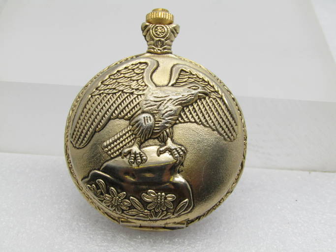 Vintage Geneva Eagle Pocket Watch, Second Hand, Needs Battery, 2.25"