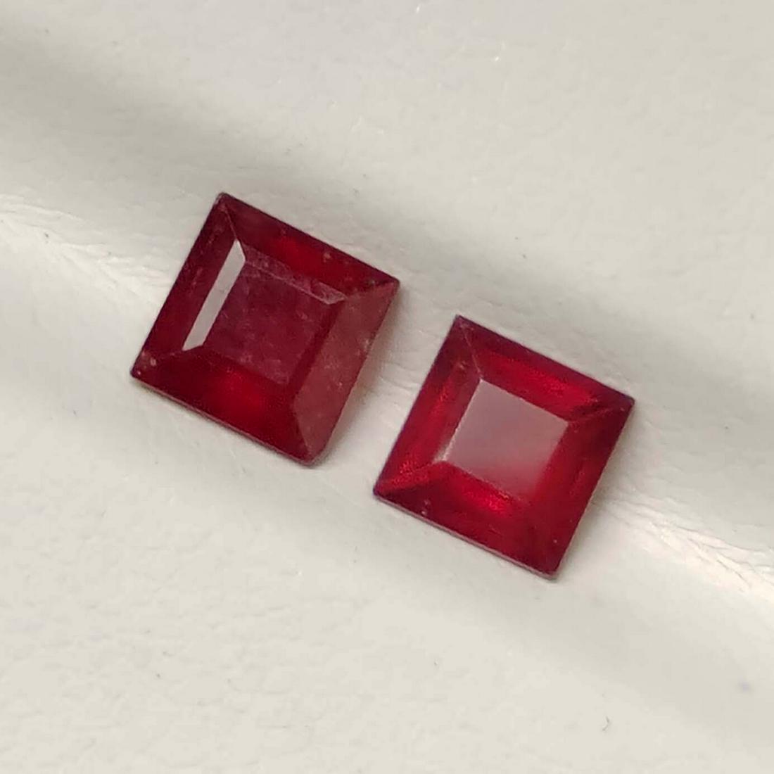 1.80 ct Natural Red Ruby Pair (1 of 1)