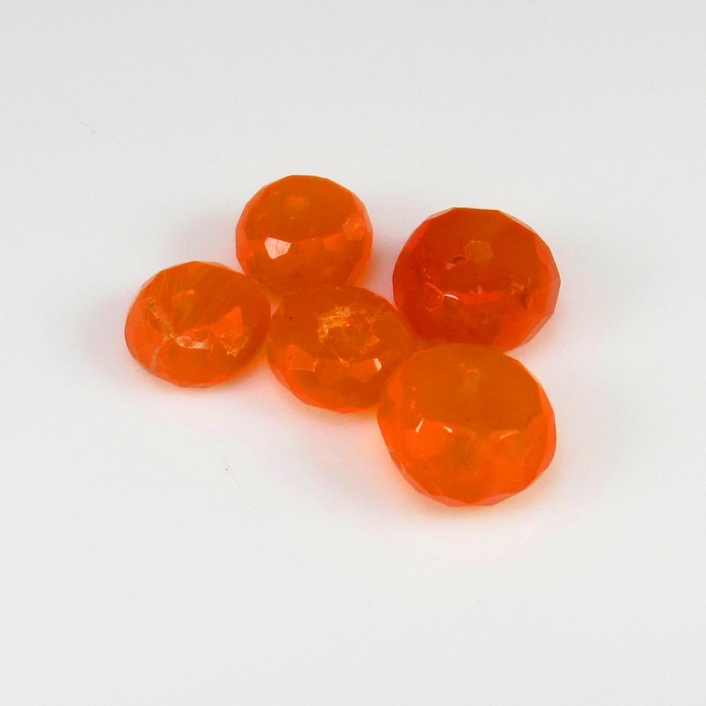 Natural Carnelian Beads - 9.11 Ct: No Reserve! Title: Natural Carnelian Beads - 9.11 Ct Origin: Brazil Weight: 9.11 Size/Dimensions: 6.8 - 8.0 mm Additional Information: Pieces : 5 No's / Shape : Drilled Round Beads / Color : Orange / 