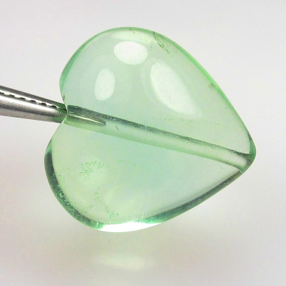 18.31 Ctw Natural Green Flourite Drilled Heart Drop: No Reserve! Title: 18.31 Ctw Natural Green Flourite Drilled Heart Drop Stone Clarity: Transparent Gemstones: Natural Flourite Carat Weights: 18.31 Size/Dimensions: 16.40 x 16.40 x 9.10 mm Additional I