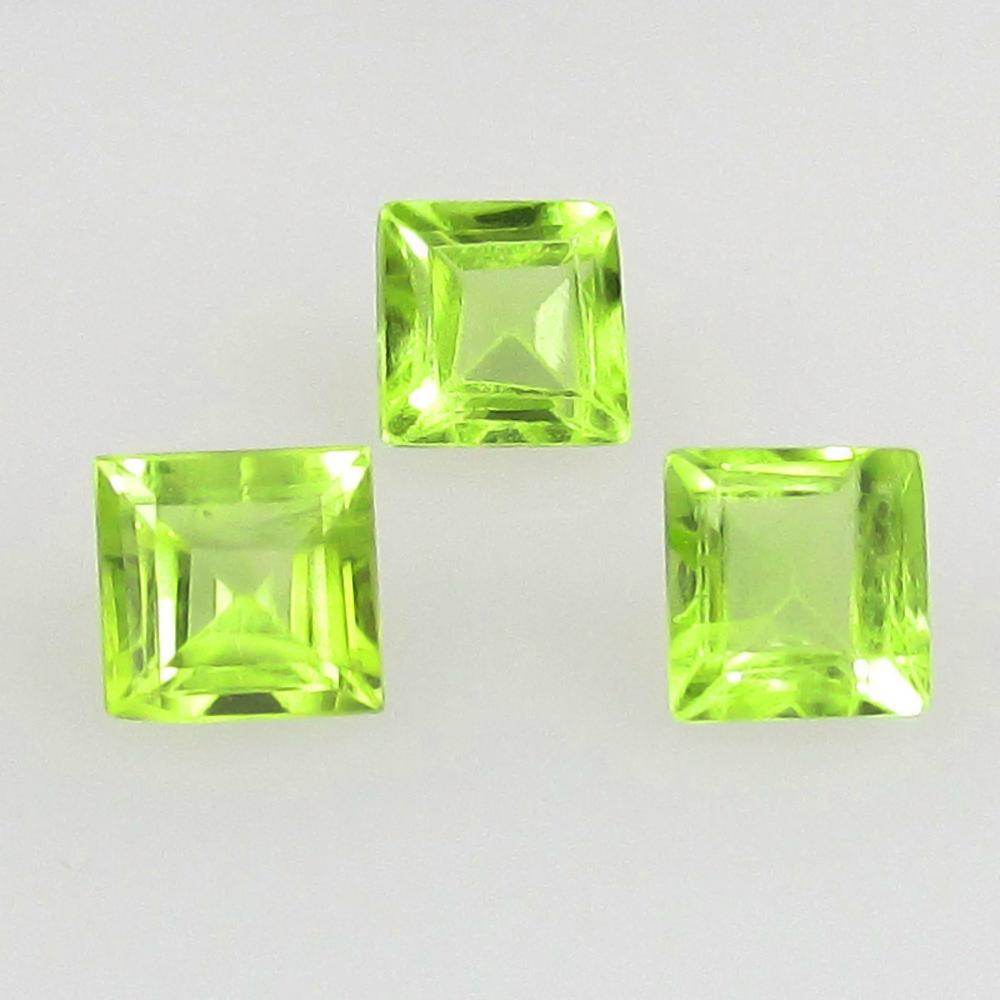 1.17 Ctw Natural Pakistan Peridot Square Set (1 of 2)