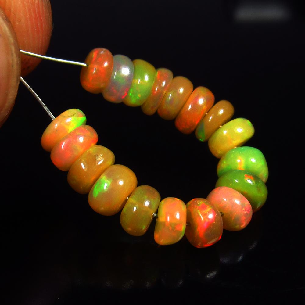 5.58 Ct - Natural Multicolor Opal Beads (1 of 2)