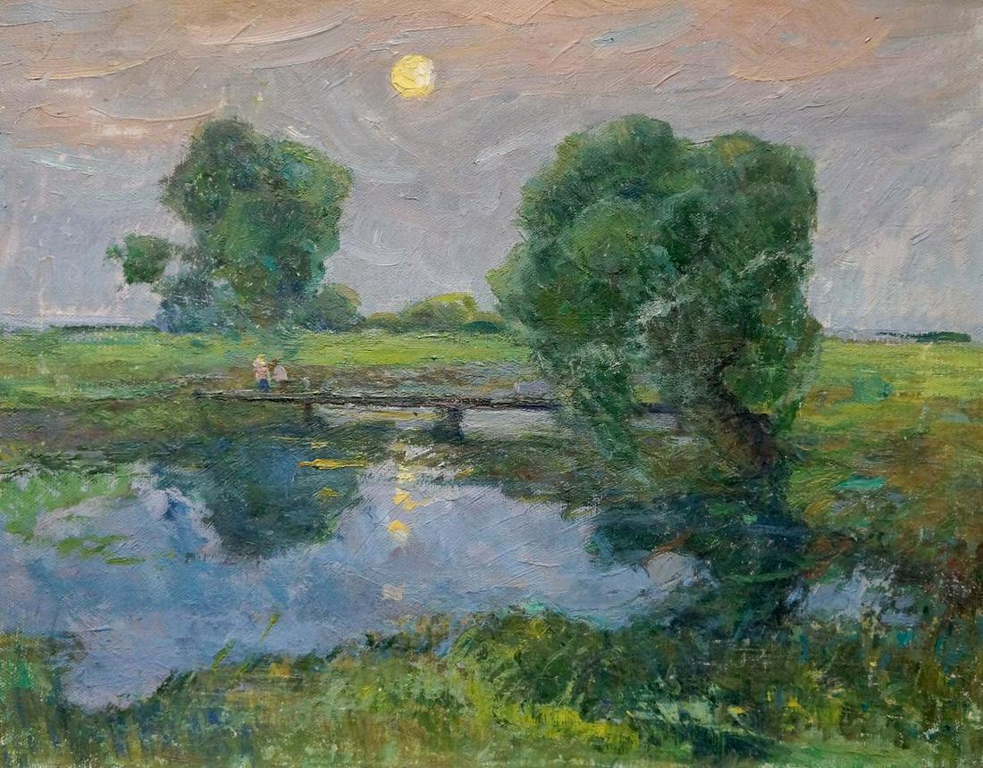 Oil painting Romantic evening Sevastyanov Viktor Grigorievich (1 of 6)
