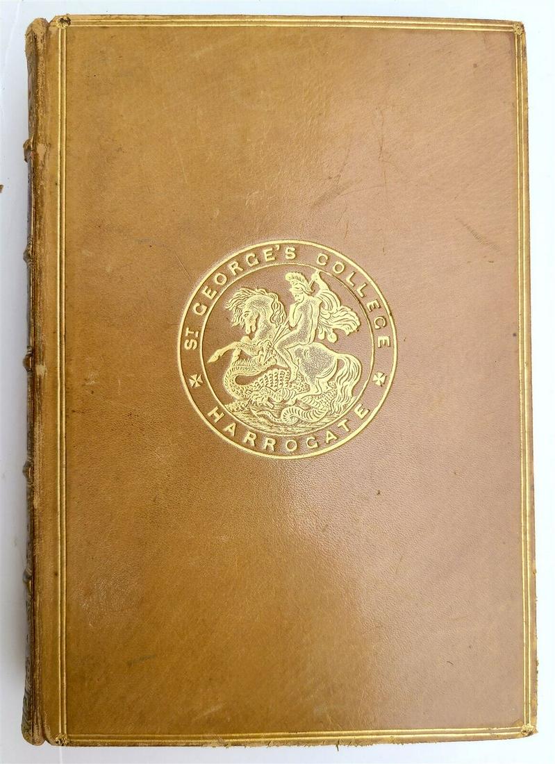 1880 BOOK SHAPE BOX SAFE antique LIFE & LETTERS LORD MACAULAY antique ARMORIAL (1 of 9)