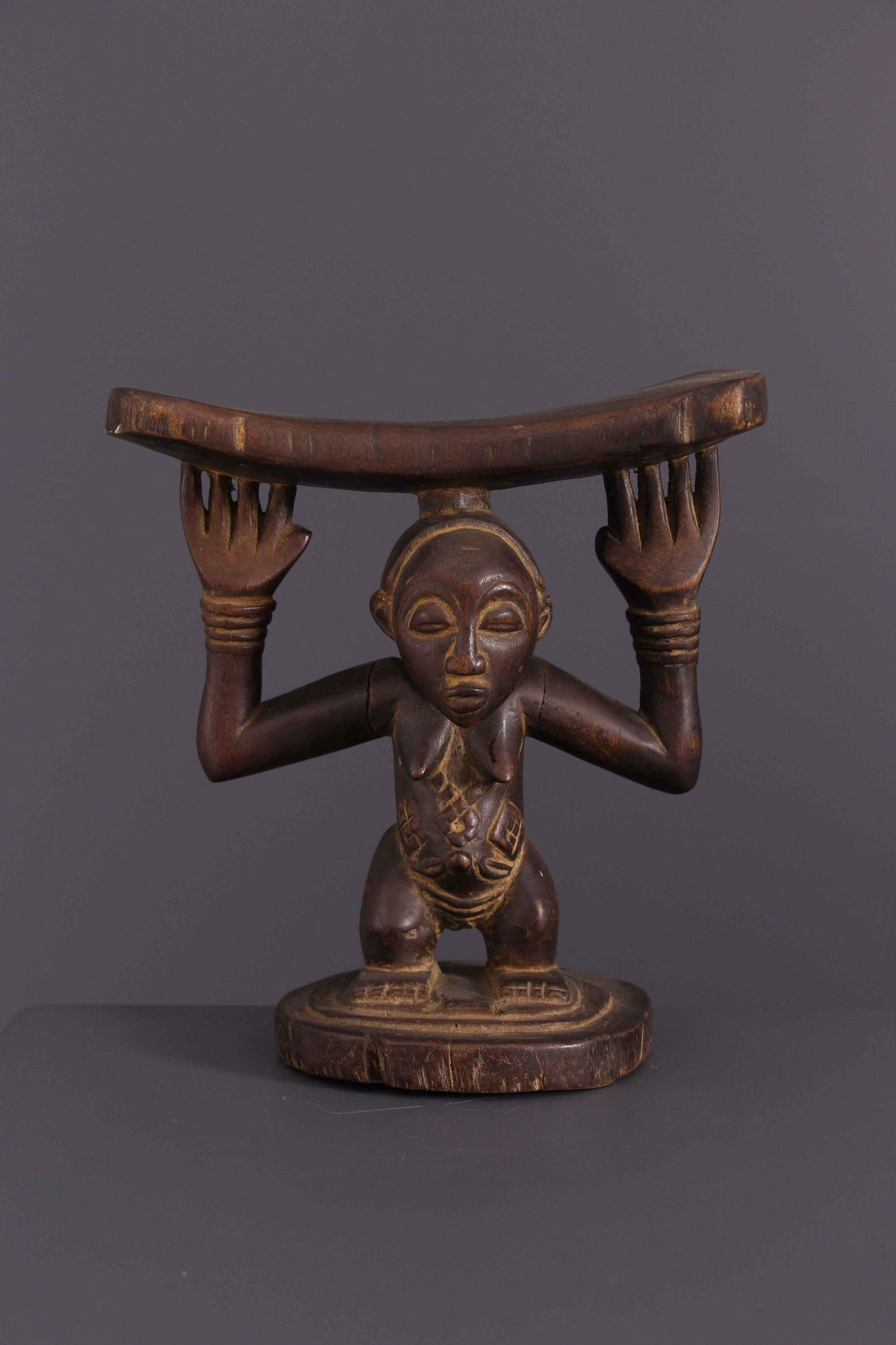 Luba neckrest - DRC ex-Zaïre - African Art Tribal Art (1 of 9)