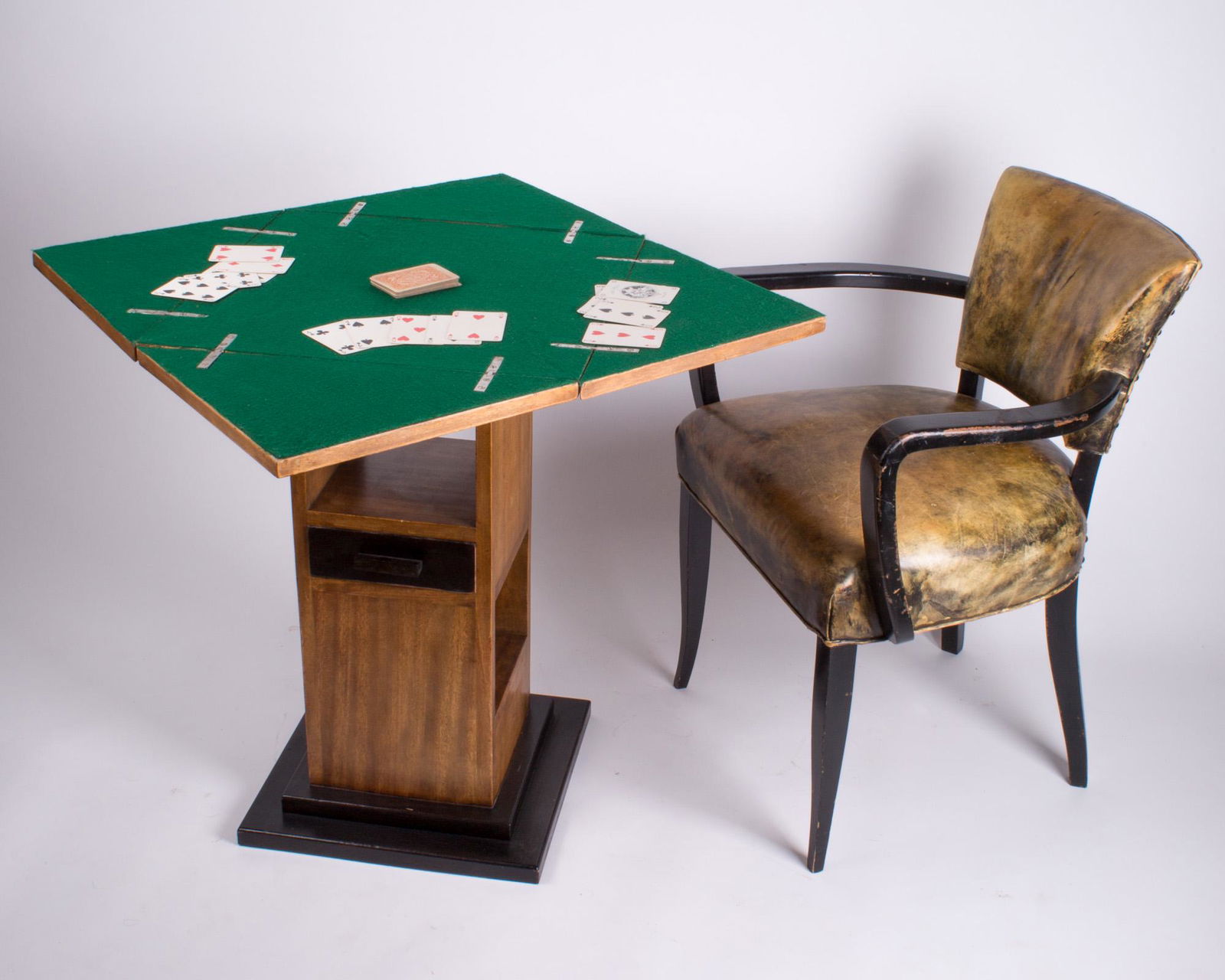 Modernist French art deco Game Table expandable tables butterfly leaf tables (1 of 4)