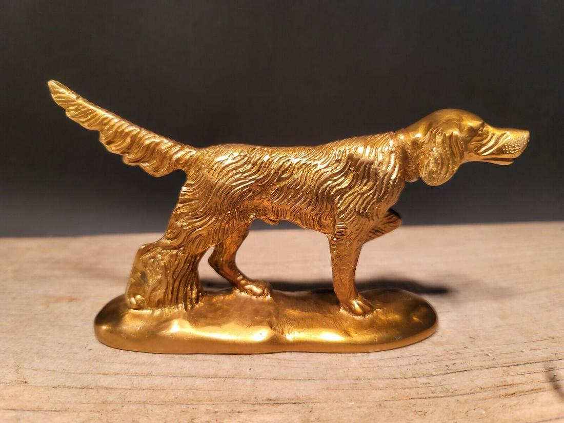 6" Brass English Setter Dog Statue (1 of 10)