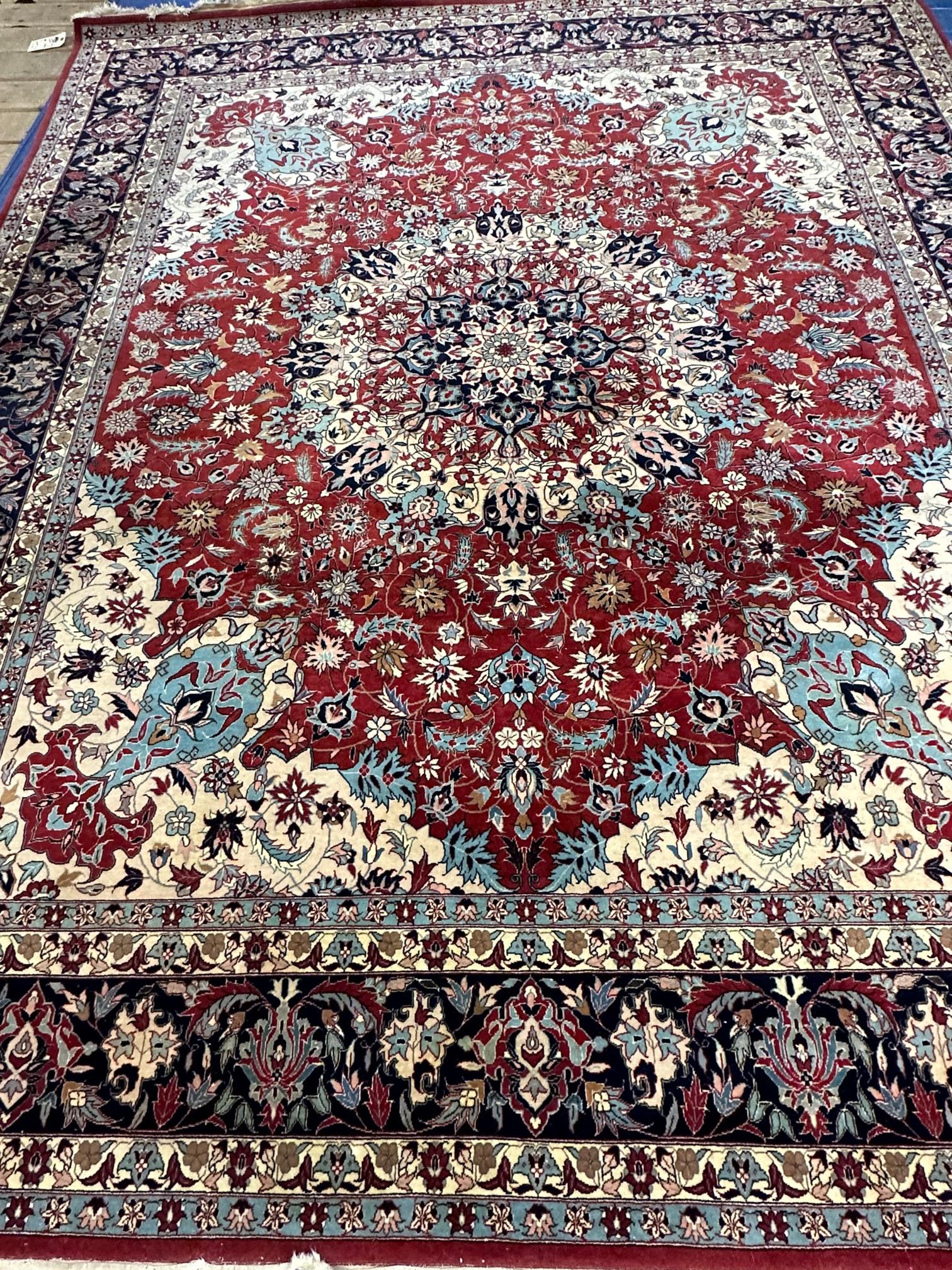 Hand Knotted Persian Tabriz Rug 9x12 ft (1 of 10)