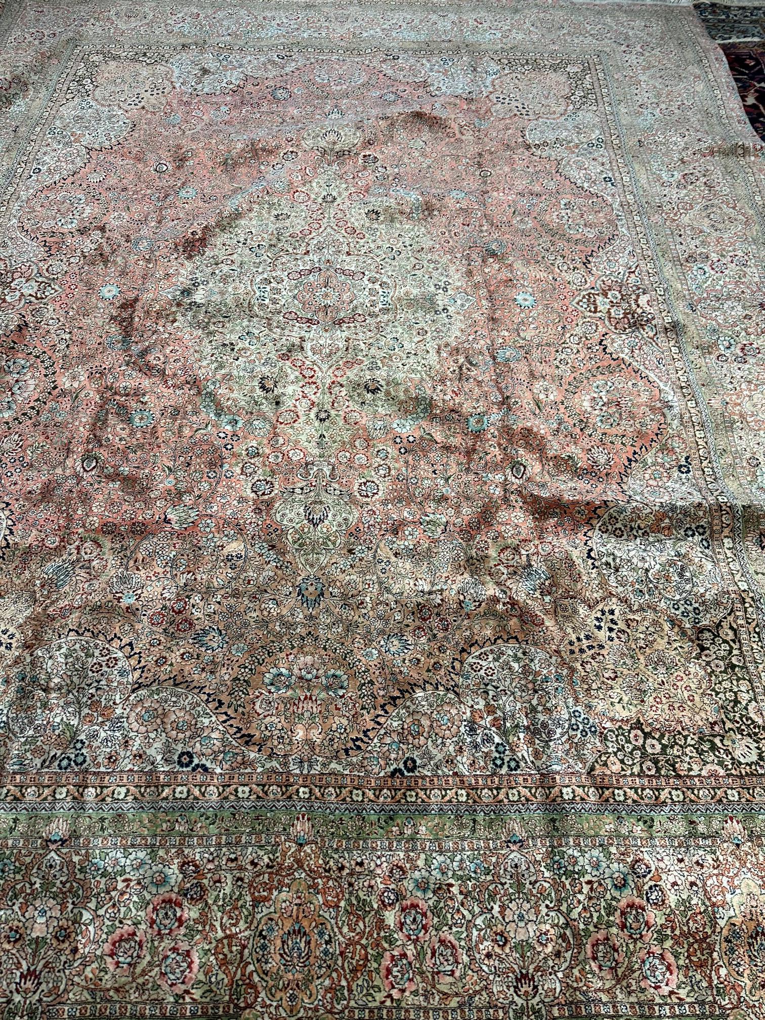 Hand Knotted Hereke Silk Rug 8x12 ft (1 of 11)