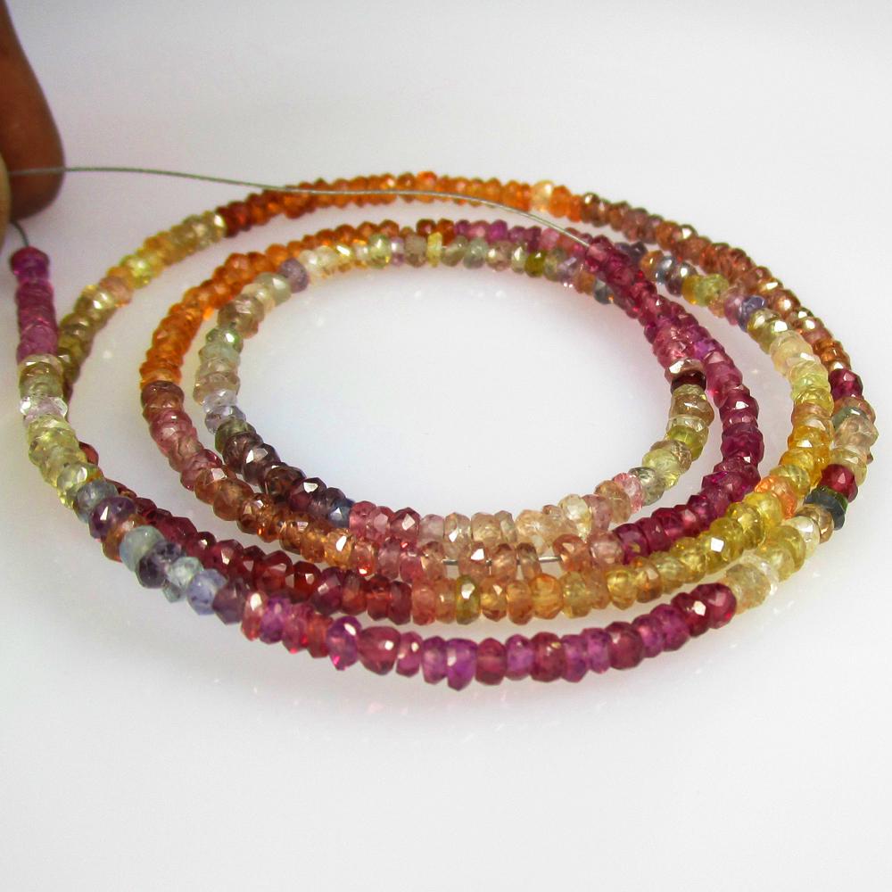 39.41 Ctw Natural 327 Multicolor Sapphire Round Beads (1 of 2)
