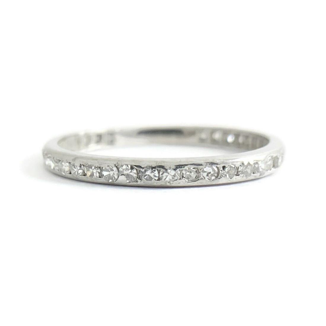 Vintage Thin Single Cut Diamond Wedding Band Ring Platinum .45 CTW, 2.06 Grams: Title: Vintage Thin Single Cut Diamond Wedding Band Ring Platinum .45 CTW, 2.06 Grams Additional Information: Vintage Thin Single Cut Diamond Wedding Band Ring Platinum .45 CTW, 2.06 Grams This is a b