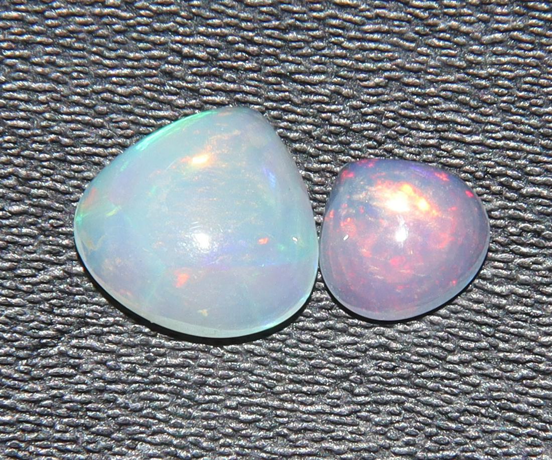 Lovely " Fire Ethiopian Opal " 1.01 Cts Natural Ethiopian Opal Set (1 of 2)