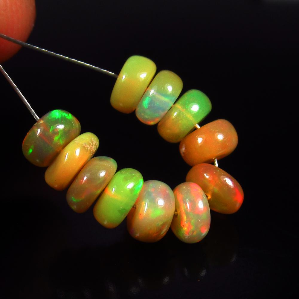 4.42 Ct - Natural Multicolor Opal Beads (1 of 2)