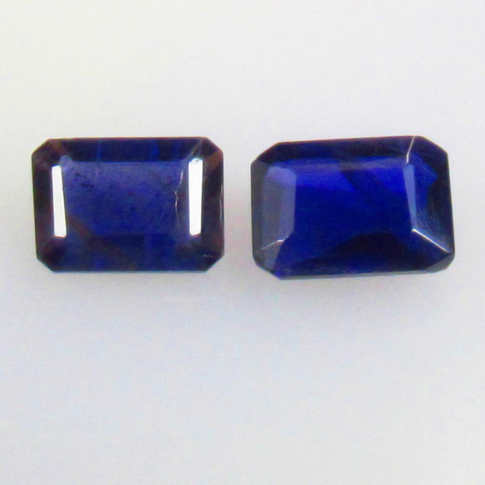 1.60 Ctw Natural Iolite Octagon Pair: No Reserve! Title: 1.60 Ctw Natural Iolite Octagon Pair Stone Clarity: VS Gemstones: Natural Iolite Carat Weights: 1.60 Size/Dimensions: 7.00 x 5.00 x 3.40 mm / 2 Pc's Additional Information: Very Goo