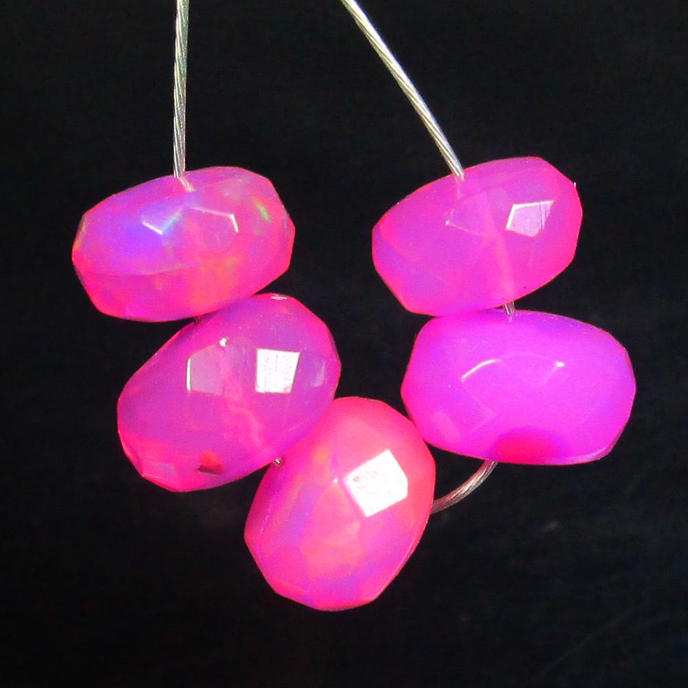 3.56 Ctw Natural 5 Drilled Pink Fire Opal Beads: No Reserve! Title: 3.56 Ctw Natural 5 Drilled Pink Fire Opal Beads Stone Clarity: Transparent Gemstones: Natural Opal Beads Carat Weights: 3.56 Size/Dimensions: 5.90 to 6.40 mm / 5 PC's Additional Inf
