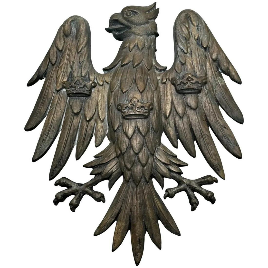 British Architectural Original Bronze Barclays Bank Eagle Bird Wall Plaque (1 of 19)